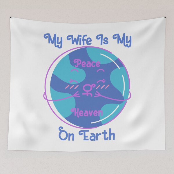 Item preview, THANKSGIVING My Wife Is My Peace Of Heaven On Earth DESIGN designed and sold by LevelUpMerch.