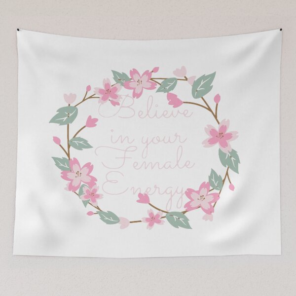 Item preview, Believe In Your Female Energy  Pink flowers designed and sold by loveoceanair.