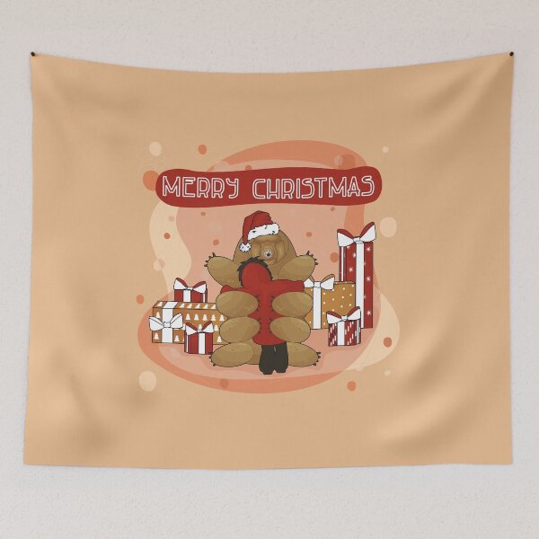 Item preview, Cute Cartoon water bear Tardigrade and Merry Christmas designed and sold by essskina.