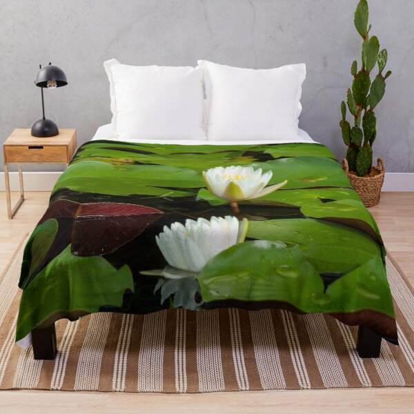 Item preview, White Water Lillies Among Giant Lilly Pads designed and sold by KbytesOfJax Outdoor and Nature.