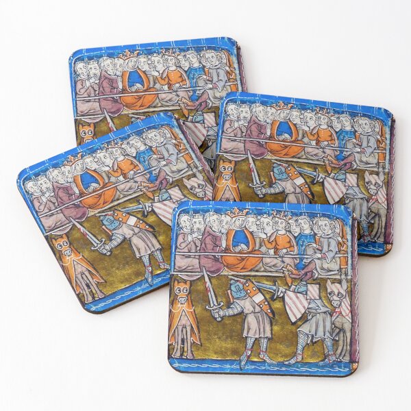 Item preview, Lancelot duelling for the queen's honor designed and sold by brushandframes.