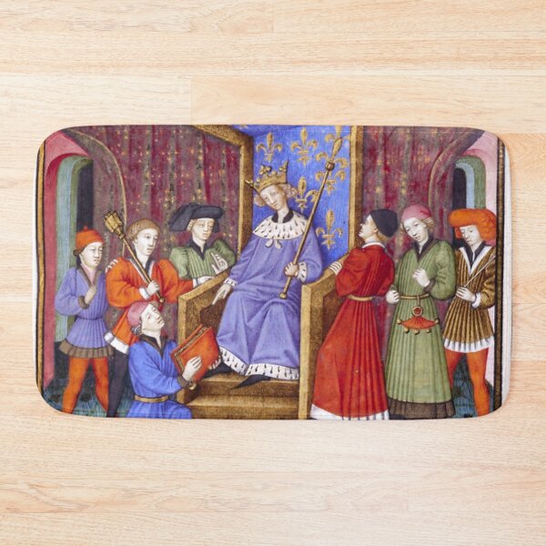 Item preview, Jean de Meun presenting a book to King Philip IV of France designed and sold by brushandframes.