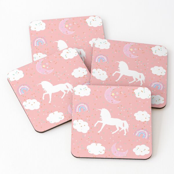 Item preview, Merry Christmask for Kids, Unicorn I love Them Pink Pattern designed and sold by mimosadesigns.