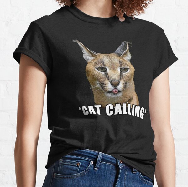 Big Floppa My Beloved Caracal Cat Meme - Camiseta con cuello en V para mujer