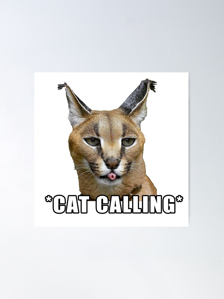 Baby Floppa meme Big floppa caracal Poster for Sale by giftycat