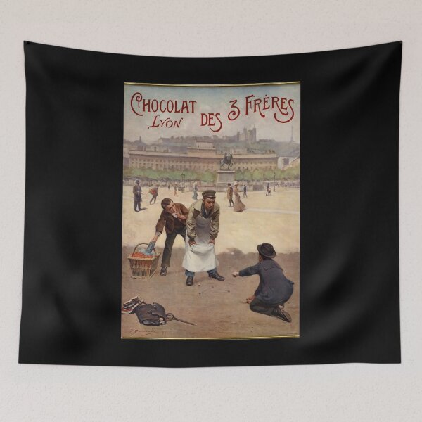 Item preview, retro chocolat des 3 freres lyon designed and sold by CorasPosters.