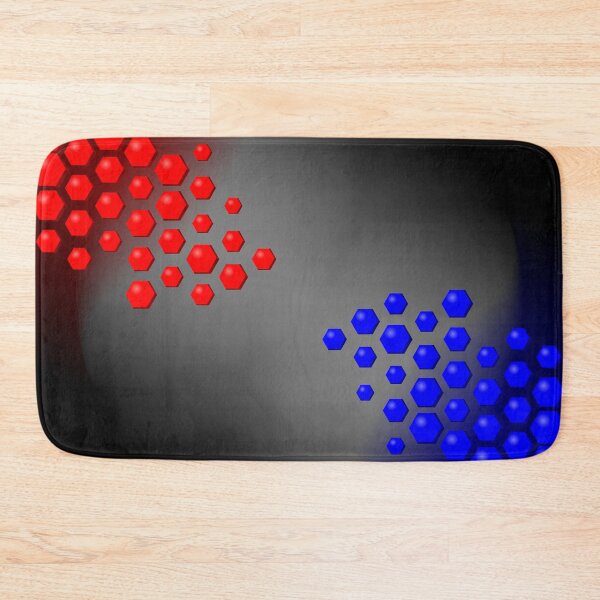 Item preview, Red and Blue skattered hectagon pattern designed and sold by jc007.