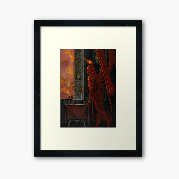 Eligor_God's Demon Cover_by Wayne Barlowe Framed Art Print