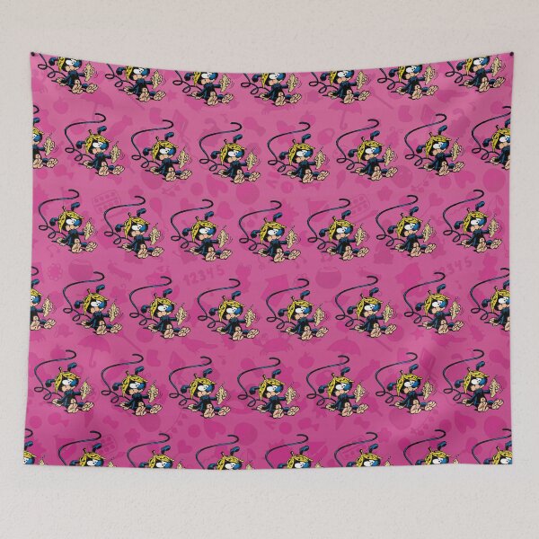 Item preview, Marsupilami baby eating banana / Pink design / Pattern designed and sold by Hubashop.