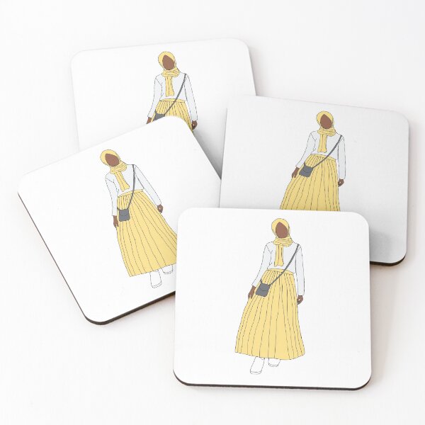 Item preview, Muslimah in yellow hijab designed and sold by The Hijabi Artist.
