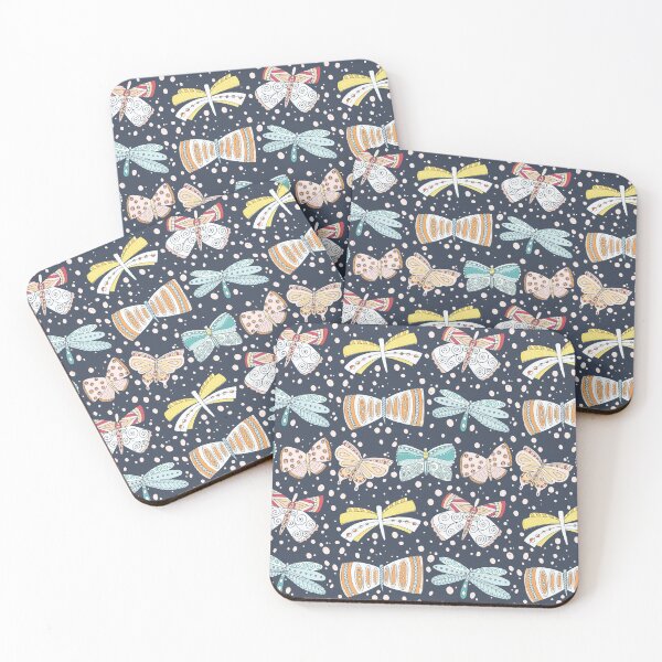 Item preview, Whimsical Fantasy Butterflies in Navy designed and sold by Carrie Stephens.