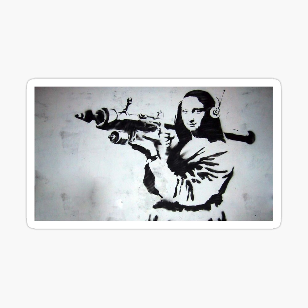 Mona Lisa Bazooka Banksy Graffiti Artist Metal Bottle Opener Fridge Magnet 