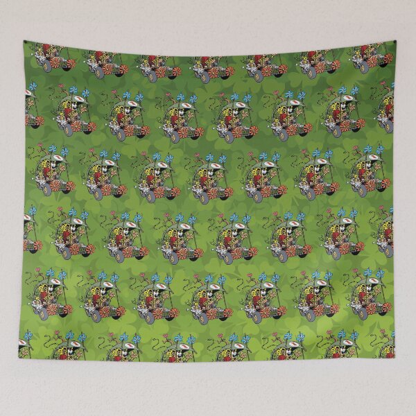 Item preview, Marsupilami in car with family / Green design / Pattern designed and sold by Hubashop.