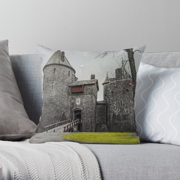 Welsh Fairytale castles Throw Pillow