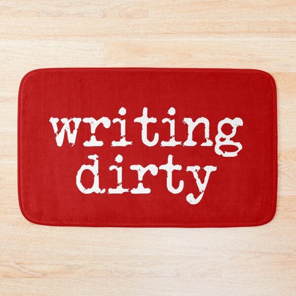 Item preview, writing dirty white type on red designed and sold by TeaRoseWriter.