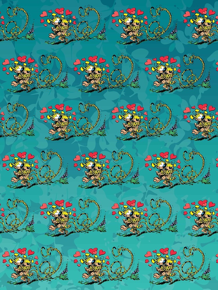 Marsupilami in love with girl / Aqua design / Pattern by Hubashop