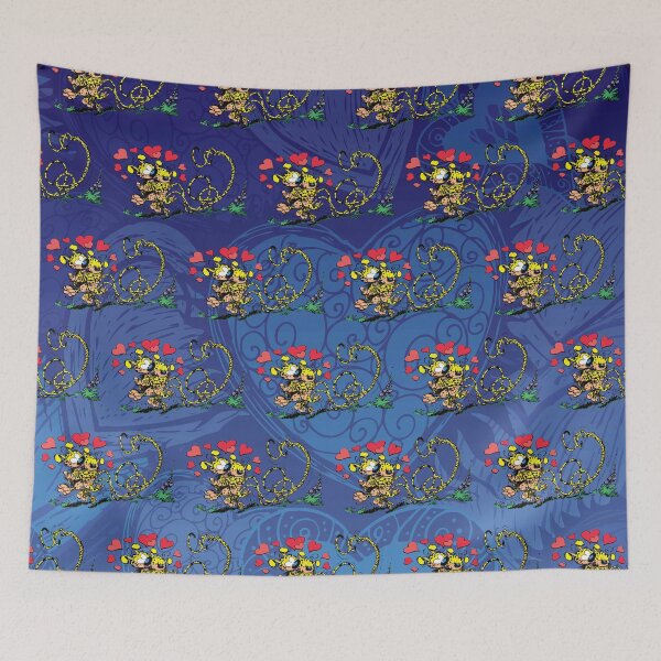 Item preview, Marsupilami in love with girl / Dark blue design / Pattern designed and sold by Hubashop.