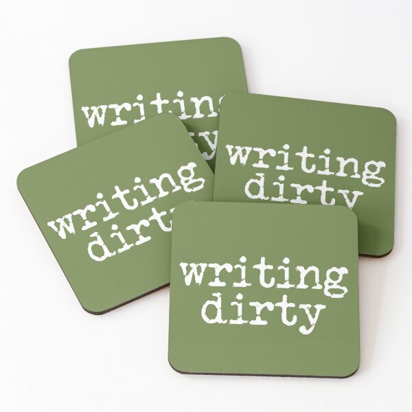 Item preview, writing dirty white type on military green designed and sold by TeaRoseWriter.