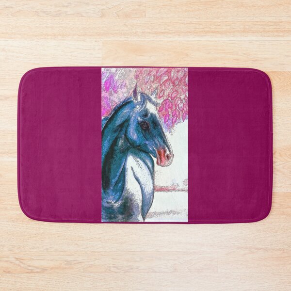 Item preview, Blue horse portrait in watercolor designed and sold by horseaddicted.