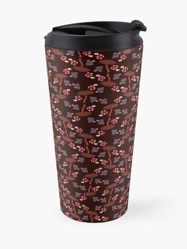 Alternate view of Falling for Autumn-Mushroom Pattern Travel Mug