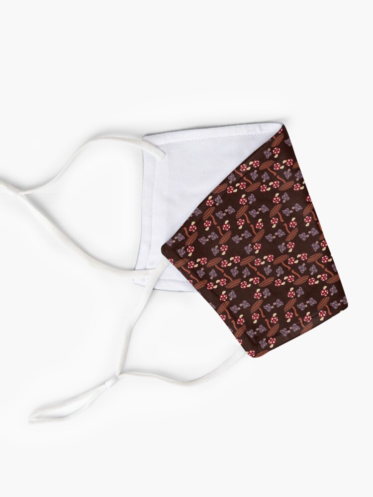 Alternate view of Falling for Autumn-Mushroom Pattern Mask
