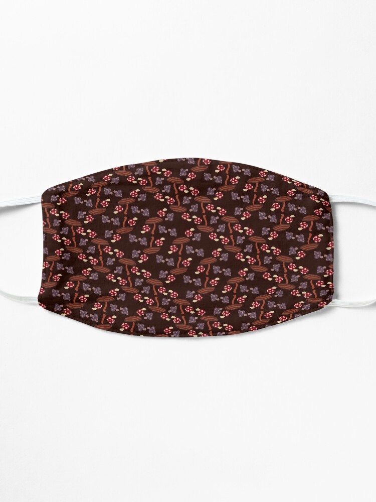 Alternate view of Falling for Autumn-Mushroom Pattern Mask