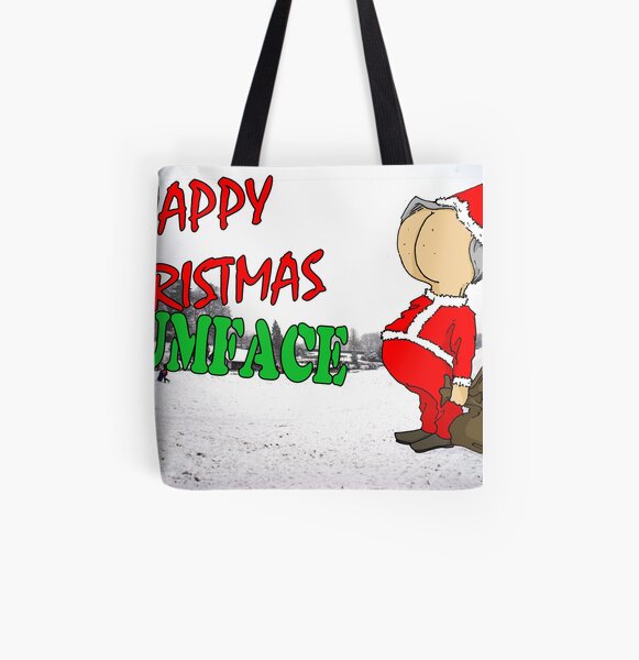 Happy Christmas Bumface All Over Print Tote Bag