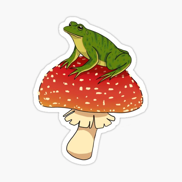 Frog on a shroom Sticker