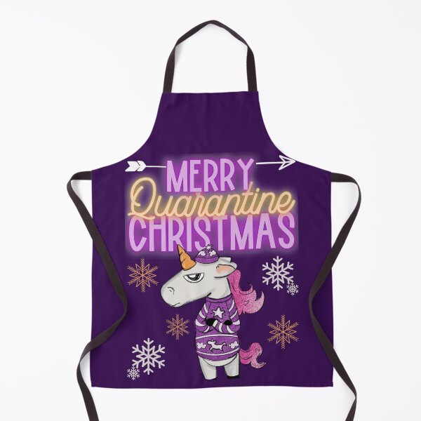 Item preview, Merry Quarantine Christmas with upset unicorn in Xmas Ugly Sweater designed and sold by WOW TeesAndThings.