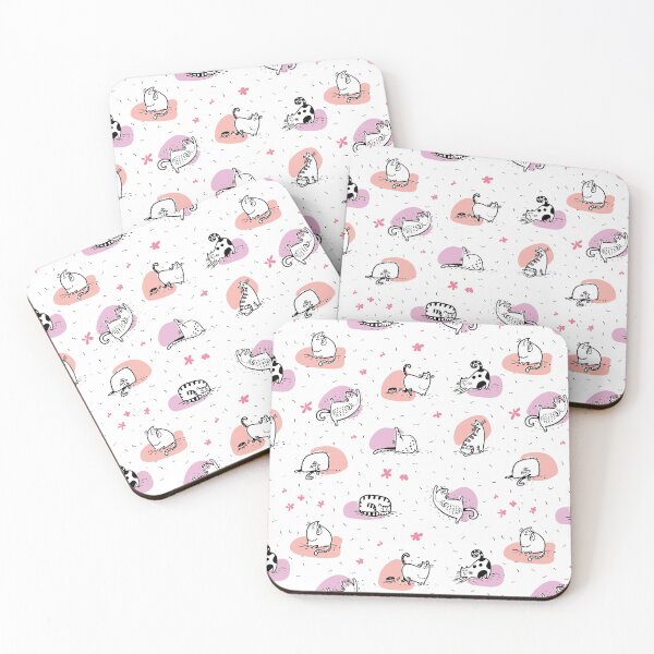 Item preview, Cats Doing Yoga Pink And Blush Pink | Cat Yoga designed and sold by SerendipityNow.
