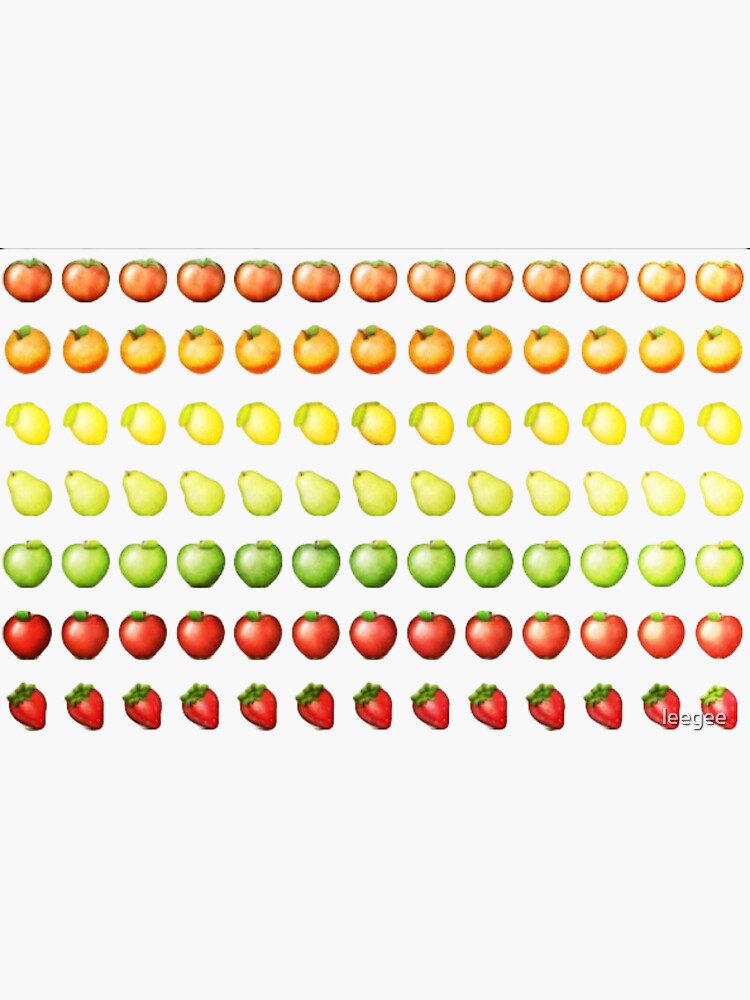 "Emoji Fruit Salad!" Sticker by leegee Redbubble