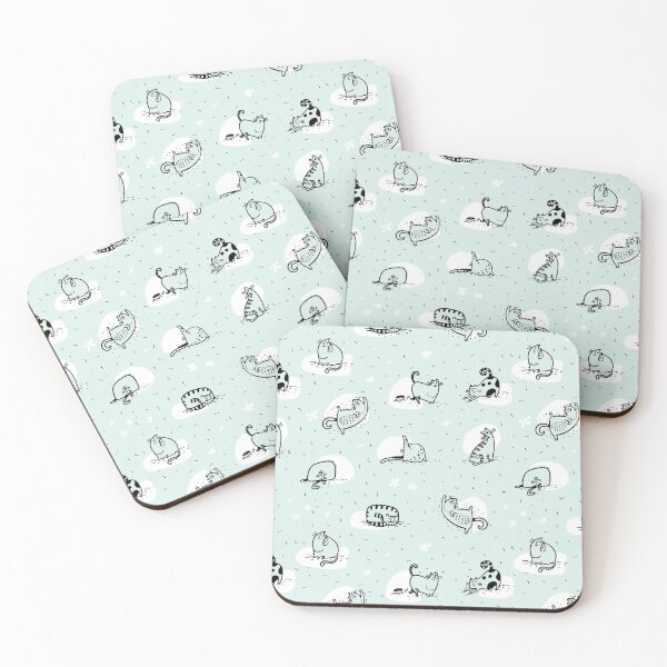 Item preview, Cats Doing Yoga Green | Cat Yoga designed and sold by SerendipityNow.