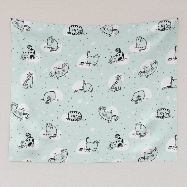 Item preview, Cats Doing Yoga Green | Cat Yoga designed and sold by SerendipityNow.