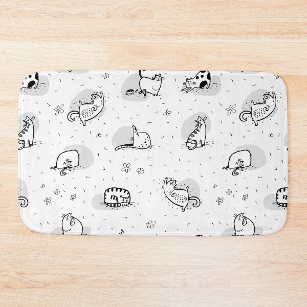 Item preview, Cats Doing Yoga Black And Gray | Cat Yoga designed and sold by SerendipityNow.