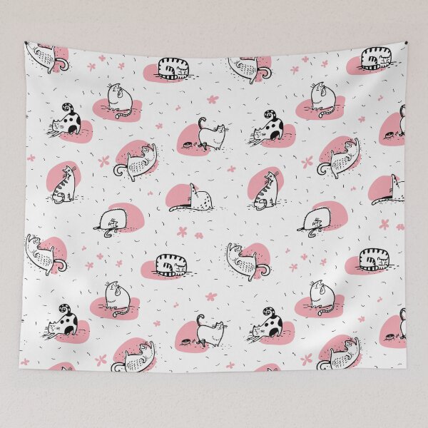 Item preview, Cats Doing Yoga Pink | Cat Yoga designed and sold by SerendipityNow.