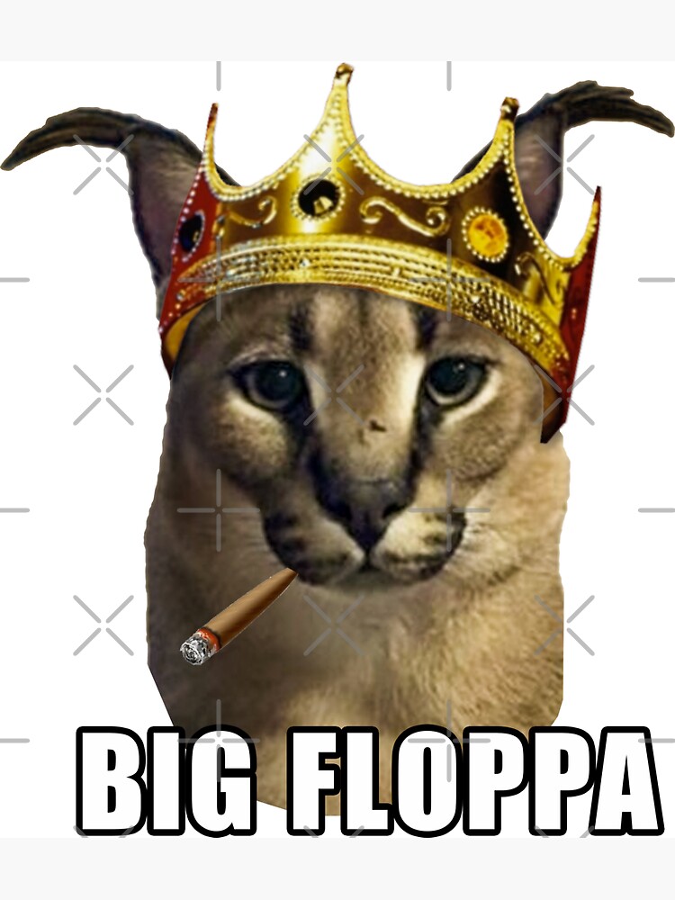 Big floppa rapper king crown poppa meme  Magnet for Sale by Joahnoan