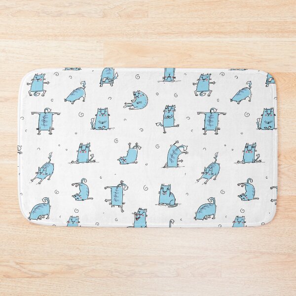 Item preview, Blue Cats Doing Yoga | Cat Yoga designed and sold by SerendipityNow.