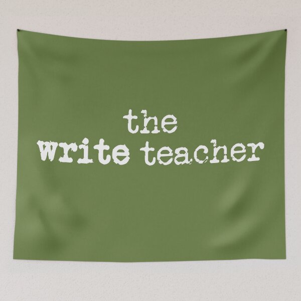 Item preview, write teacher in white on military green designed and sold by TeaRoseWriter.
