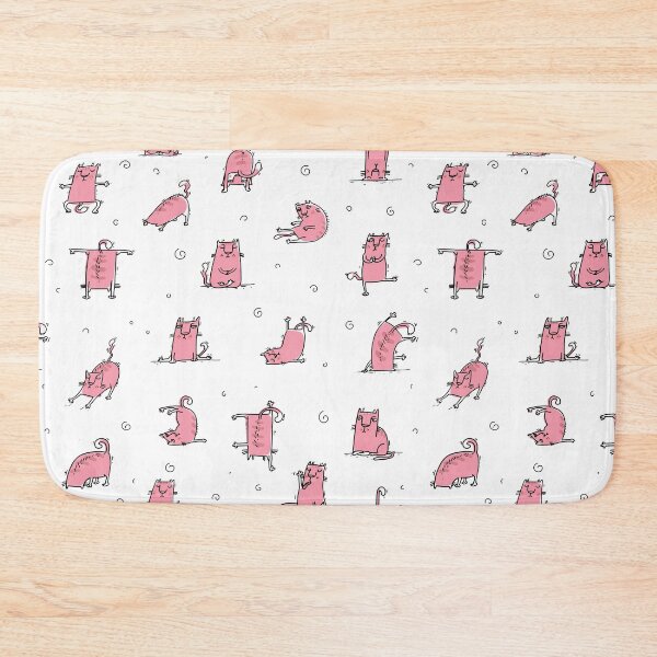 Item preview, Pink Cats Doing Yoga | Cat Yoga designed and sold by SerendipityNow.