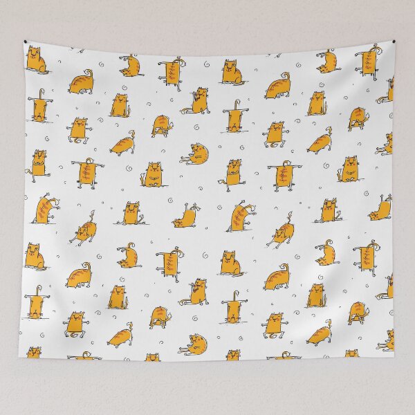 Item preview, Orange Ginger Cats Doing Yoga | Cat Yoga designed and sold by SerendipityNow.