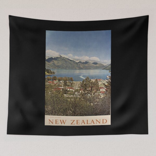 Artikelvorschau, retro New Zealand entworfen und verkauft von CorasPosters.
