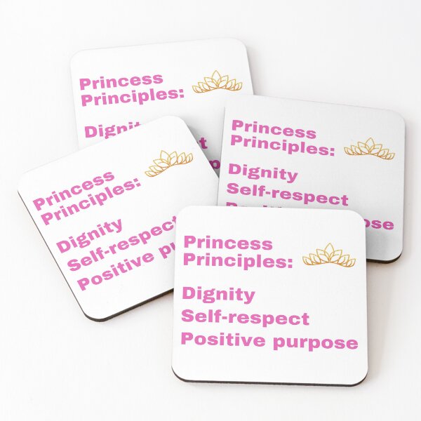 Item preview, Princess Principles, Positive Girl Power Message designed and sold by WhimsicaliTee.