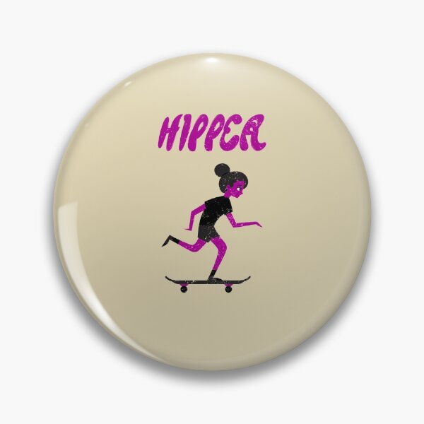 Item preview, Hipper Old School Purple Skating Girl designed and sold by Mustard Prophet.