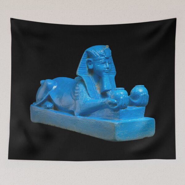 Item preview, Amunhotep III faience Sphinx (on black) designed and sold by DotorEaon.