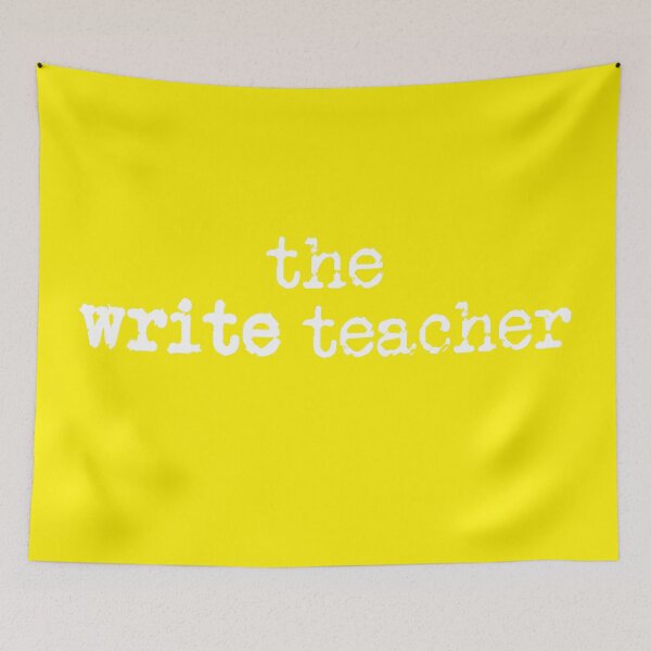 Item preview, write teacher in white on yellow designed and sold by TeaRoseWriter.