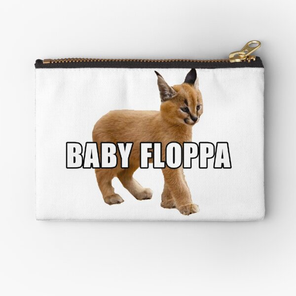 Big Floppa Meme Cute Caracal Cat Zip Pouch by Zeyneb EwaMa - Pixels