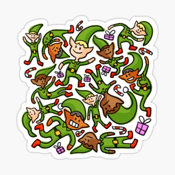 Pile of Elves Sticker