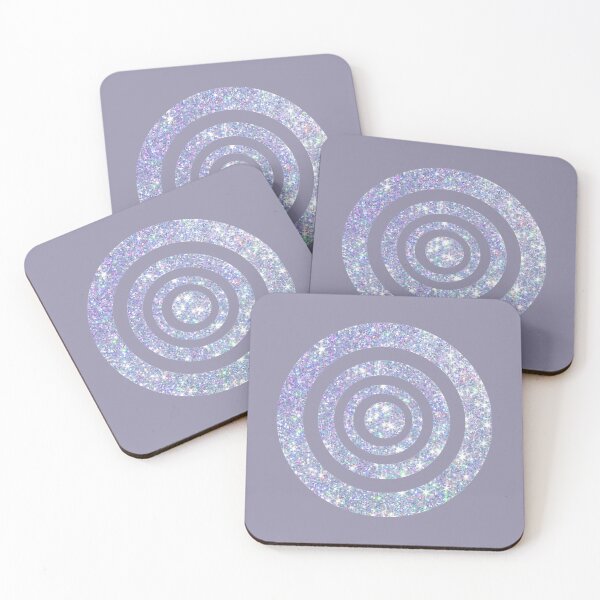 Item preview, Simple, sleek and stylish - party with sparkly purple-blue glitter target on dusky mauve designed and sold by Caroline Laursen.