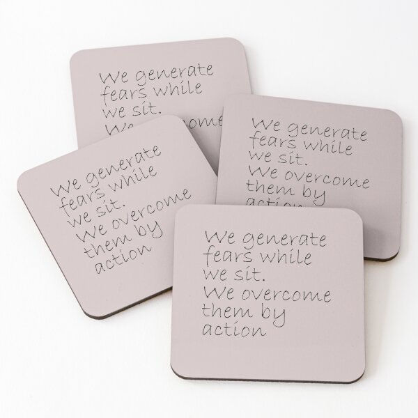 Item preview, We generate fears while we sit. We overcome them by action. Motivational Quote.  designed and sold by amrmab.