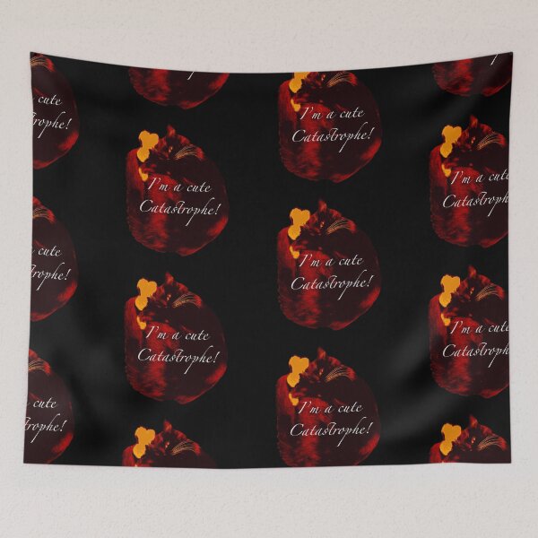 Item preview, I’M A CUTE CATASTROPHE - Halloween spooky red cat! designed and sold by TYNEY92.